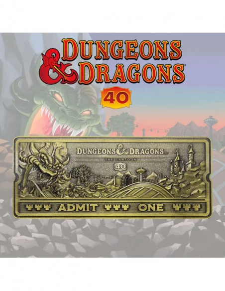 Dungeons & Dragons: The Cartoon Réplica 40th Anniversary Rollercoaster Ticket Limited Edition