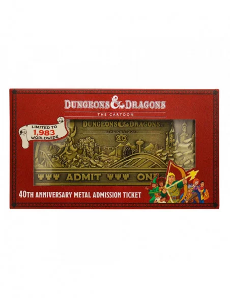 Dungeons & Dragons: The Cartoon Réplica 40th Anniversary Rollercoaster Ticket Limited Edition