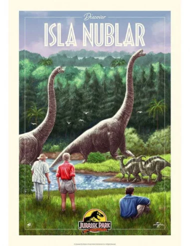 Parque Jurásico Litografia 30th Anniversary Edition Limited Isla Nublar Edition 42 x 30 cm