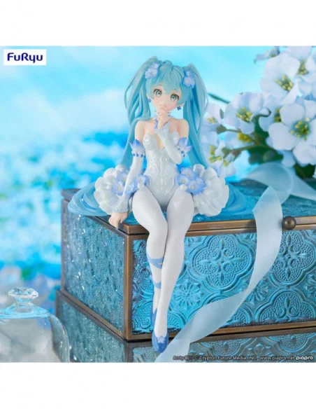 Hatsune Miku Estatua PVC Noodle Stopper Miku Flower Fairy Nemophila 15 cm