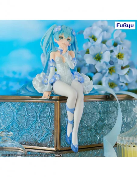 Hatsune Miku Estatua PVC Noodle Stopper Miku Flower Fairy Nemophila 15 cm