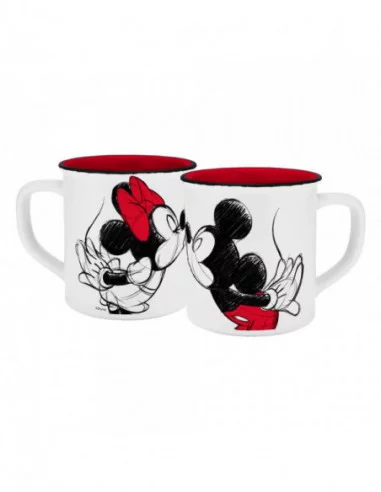 Disney Taza Mickey Kiss Sketch Rojo