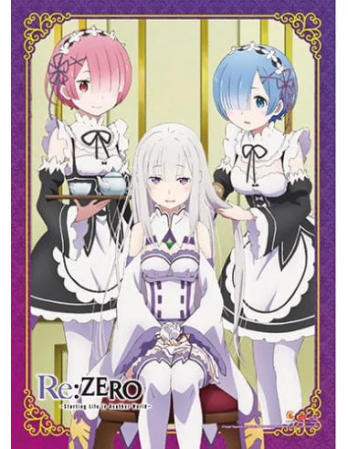 Re:Zero Starting Life in Another World Póster Tela Emilia, Rem & Ram