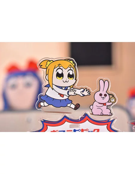 Pop Team Epic Figura acrilico GoodSmile Moment Acrylic Stand Rocking Popuko & Rabbit 10 cm