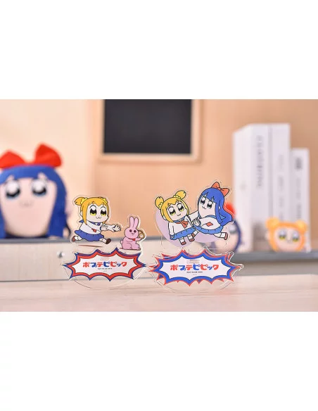 Pop Team Epic Figura acrilico GoodSmile Moment Acrylic Stand Rocking Popuko & Rabbit 10 cm