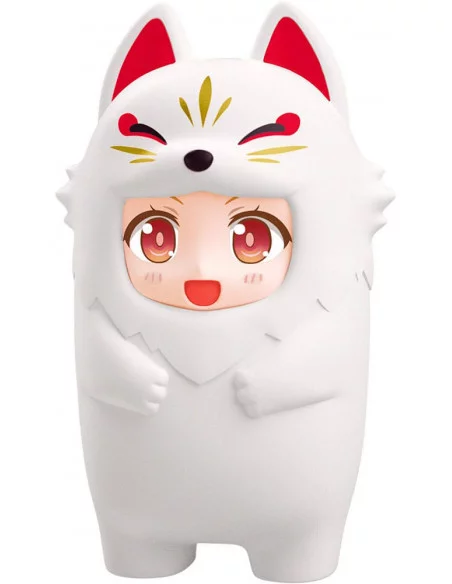 Nendoroid More Accesorios para las Figuras Nendoroid Kigurumi Face Parts Case White Kitsune 10 cm