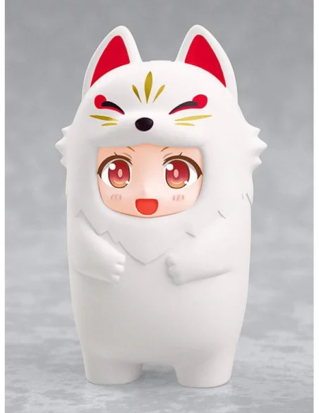 Nendoroid More Accesorios para las Figuras Nendoroid Kigurumi Face Parts Case White Kitsune 10 cm