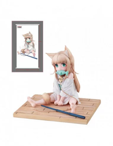 My Cat Is a Kawaii Girl Estatua PVC 1/6 Kinako Sitting Fish Ver. Deluxe Version 14 cm