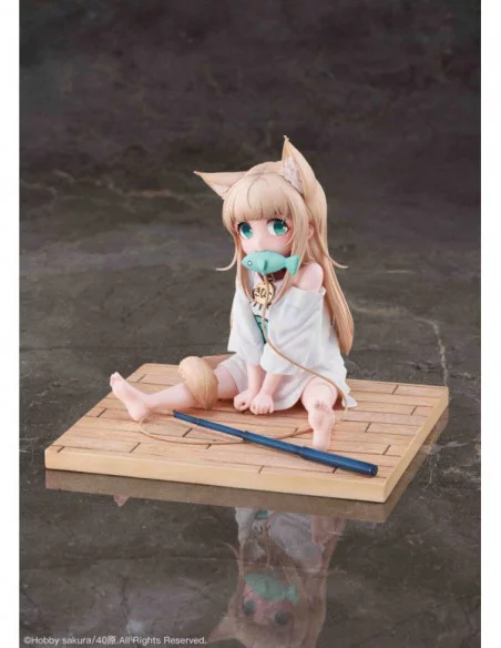 My Cat Is a Kawaii Girl Estatua PVC 1/6 Kinako Sitting Fish Ver. Deluxe Version 14 cm