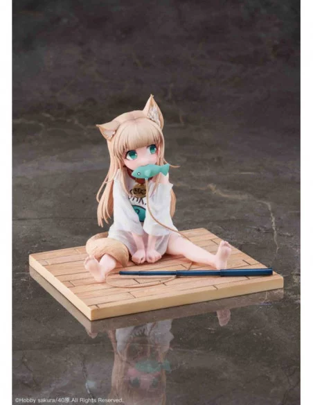 My Cat Is a Kawaii Girl Estatua PVC 1/6 Kinako Sitting Fish Ver. Deluxe Version 14 cm