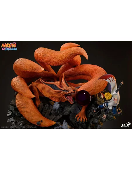 Naruto Shippuden Estatua 1/8 Battle of Destiny Namikaze Minato vs Kurama 59 cm