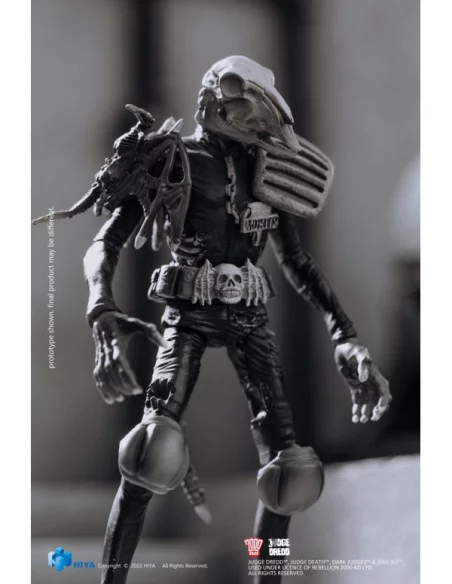 2000 AD Figura 1/18 Exquisite Mini Black and White Judge Mortis 10 cm