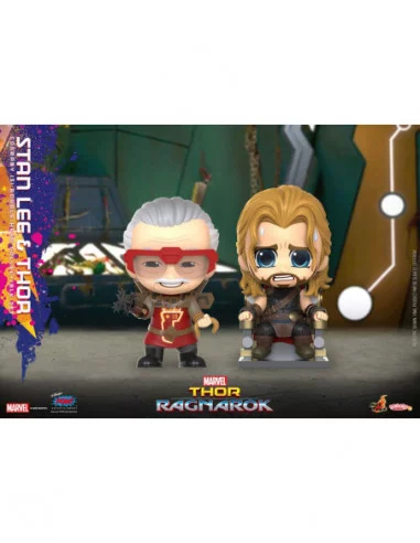 Thor: Ragnarok Minifiguras Cosbaby (S) Stan Lee & Thor 10 cm