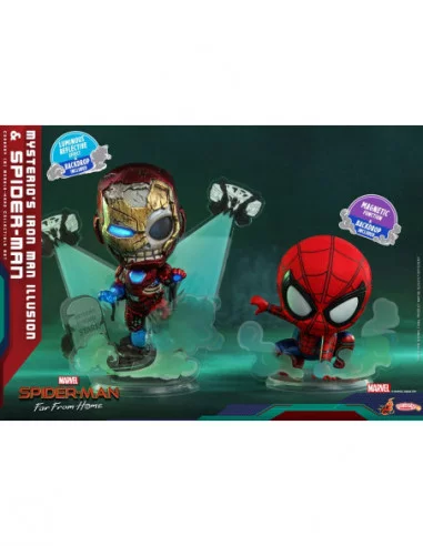 Spider-Man: lejos de casa Minifiguras Cosbaby (S) Mysterio's Iron Man Illusion & Spider-Man 10 cm