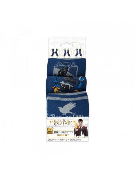 Harry Potter Pack de 3 Pares de calcetines Ravenclaw