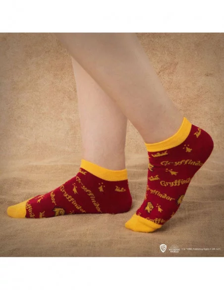 Harry Potter Pack de 3 Pares de calcetines tobilleros Gryffindor