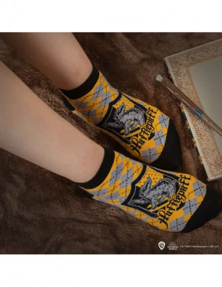 Harry Potter Pack de 3 Pares de calcetines tobilleros Hufflepuff