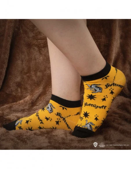 Harry Potter Pack de 3 Pares de calcetines tobilleros Hufflepuff