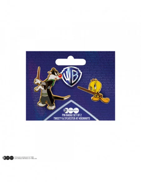 Looney Tunes Pack 2 Pin Chapas Tweety & Sylvester at Hogwarts