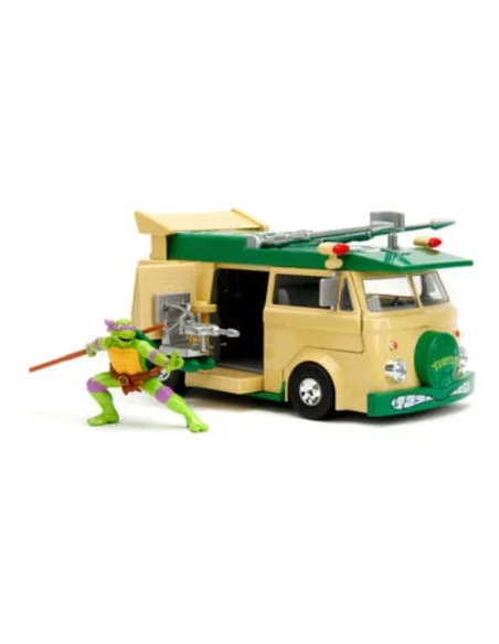 Tortugas Ninja Vehículo 1/24 Donatello & Party Wagon