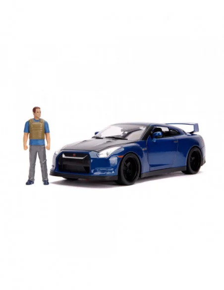 The Fast and Furious Vehículo Hollywood Rides 1/18 2009 Nissan Skyline GT-R R35 con Brian Figura