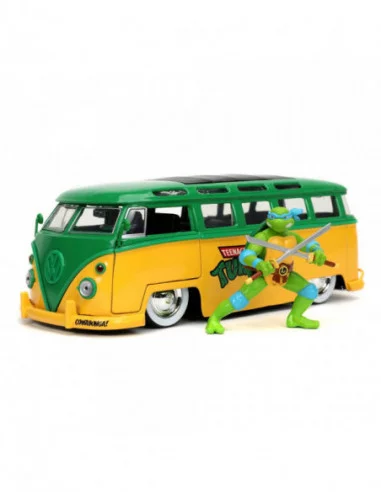 Teenage Mutant Ninja Turtles Vehículo 1/24 Hollywood Rides 1962 VW Bus con Leonardo Figura