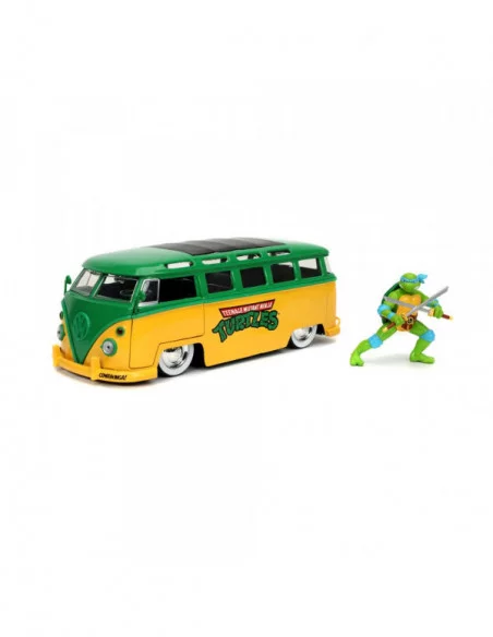 Teenage Mutant Ninja Turtles Vehículo 1/24 Hollywood Rides 1962 VW Bus con Leonardo Figura