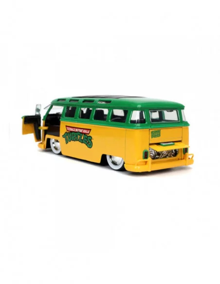 Teenage Mutant Ninja Turtles Vehículo 1/24 Hollywood Rides 1962 VW Bus con Leonardo Figura