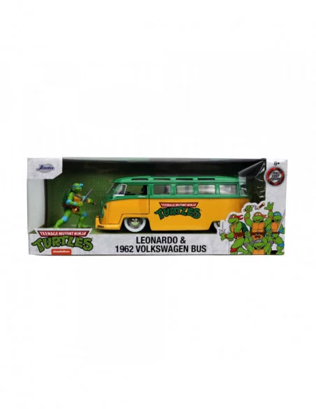 Teenage Mutant Ninja Turtles Vehículo 1/24 Hollywood Rides 1962 VW Bus con Leonardo Figura