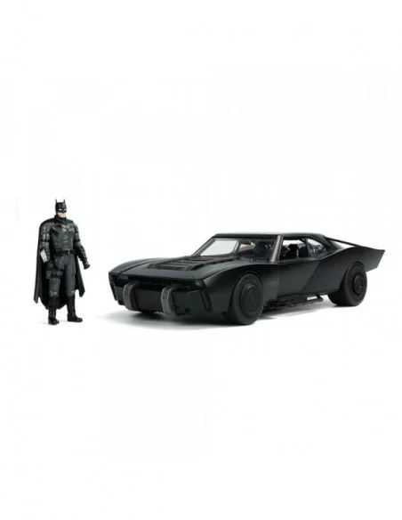 Batman 2022 Vehículo 1/18 Hollywood Rides 2022 Batmobile con Figura