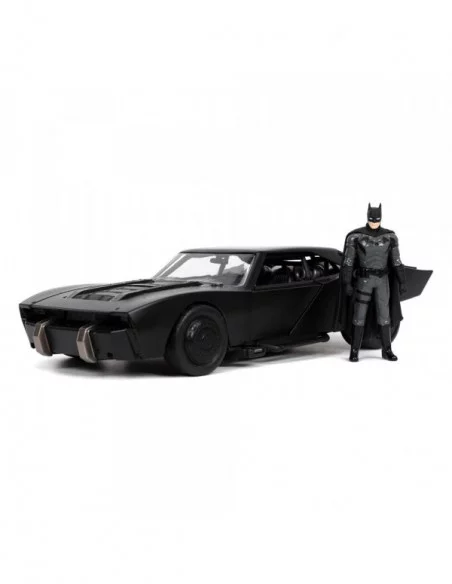 Batman 2022 Vehículo 1/24 Hollywood Rides 2022 Batmobile con Figura