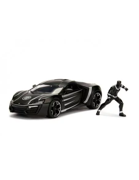 Marvel Vehículo 1/24 Black Panther & 2017 Lykan Hypersport