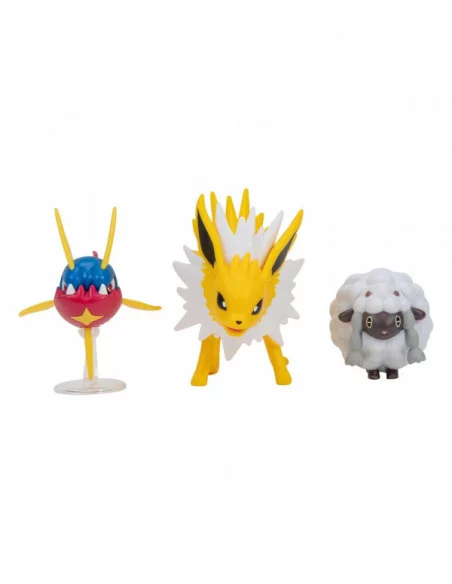 Pokémon Pack de 3 Figuras Battle Figure Set Wooloo, Carvanha, Jolteon