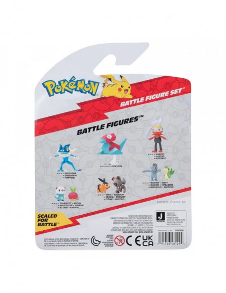 Pokémon Pack de 3 Figuras Battle Figure Set Wooloo, Carvanha, Jolteon