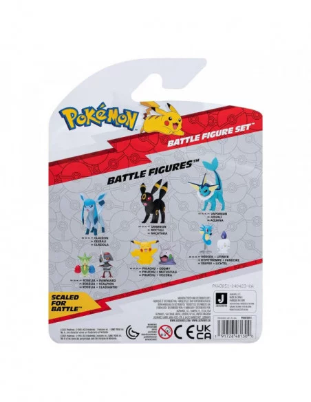 Pokémon Pack de 3 Figuras Battle Figure Set Togepi, Pancham, Wartortle