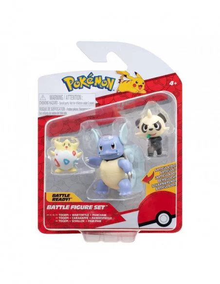 Pokémon Pack de 3 Figuras Battle Figure Set Togepi, Pancham, Wartortle