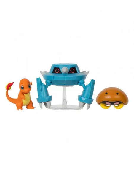 Pokémon Pack de 3 Figuras Battle Figure Set Kabuto, Charmander, Metang