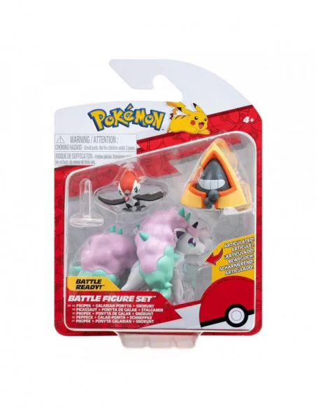 Pokémon Pack de 3 Figuras Battle Figure Set Pikipek , Snorunt, Ponyta