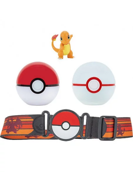 Pokémon Set de Cinturón Clip'n'Go Poké Ball, Lujo Ball & Charmander