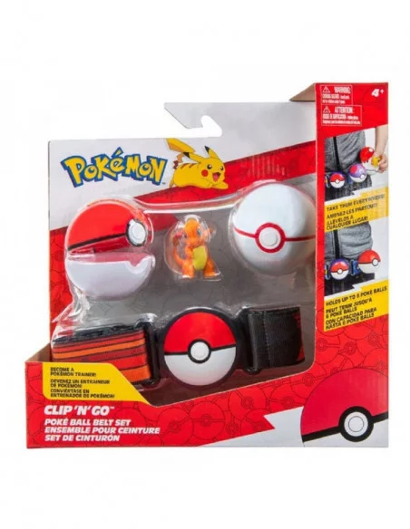 Pokémon Set de Cinturón Clip'n'Go Poké Ball, Lujo Ball & Charmander