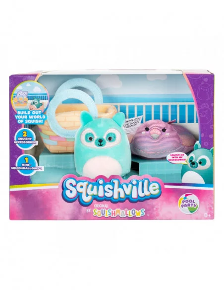 Squishville Mini Squishmallows Peluche Accessoires Set Pool Party 5 cm