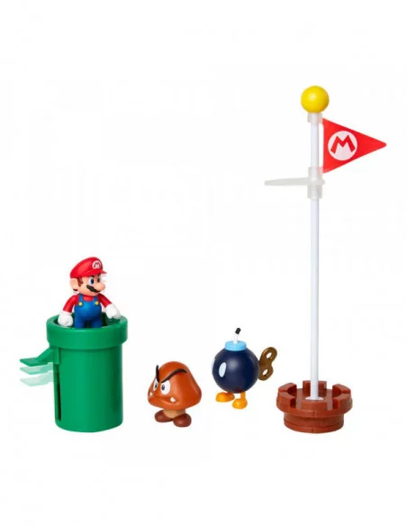 World of Nintendo Super Mario Diorama Set Acorn Plains