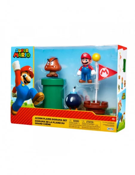 World of Nintendo Super Mario Diorama Set Acorn Plains