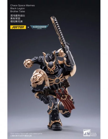 Warhammer 40k Figura 1/18 Black Legion Brother Talas 14 cm