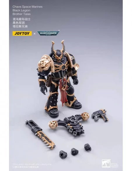 Warhammer 40k Figura 1/18 Black Legion Brother Talas 14 cm