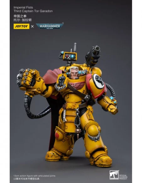 Warhammer 40k Figura 1/18 Imperial Fists Third Captain Tor Garadon 13 cm