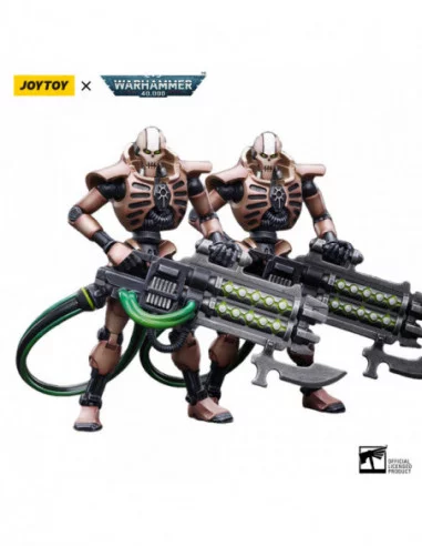 Warhammer 40k Pack de 2 Figuras 1/18 Necrons Szarekhan Dynasty Immortal with Gauss Blaster 11 cm