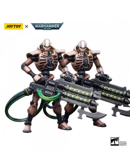 Warhammer 40k Pack de 2 Figuras 1/18 Necrons Szarekhan Dynasty Immortal with Gauss Blaster 11 cm