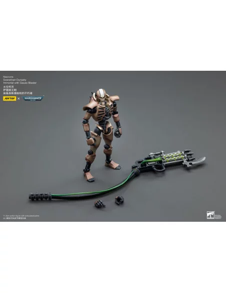 Warhammer 40k Pack de 2 Figuras 1/18 Necrons Szarekhan Dynasty Immortal with Gauss Blaster 11 cm