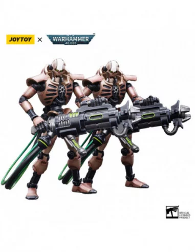 Warhammer 40k Pack de 2 Figuras 1/18 Necrons Szarekhan Dynasty Immortal with Tesla Carbine 11 cm